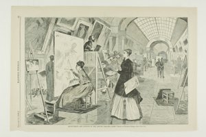 Konststudenter och kopister på Louvren i Paris av Winslow Homer
