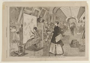 Konststudenter och kopister i Louvregalleriet, Paris av Winslow Homer
