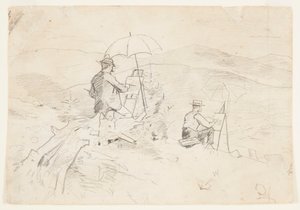 Konstnärer som skissar i Vita bergen av Winslow Homer