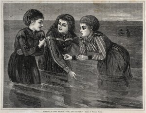 Badar vid Long Branch, - Oh, Aint it Cold!, 1871. av Winslow Homer