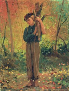 Pojke som håller stockar, 1873 av Winslow Homer