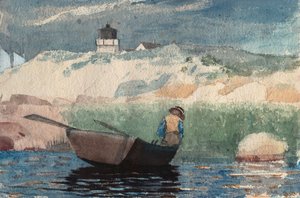 Pojke i båt, Gloucester av Winslow Homer