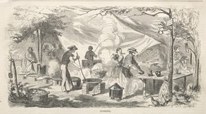 Skisser från ett lägermöte: Matlagning av Winslow Homer