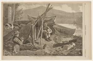 Camping i Adirondackbergen av Winslow Homer