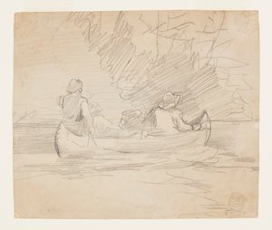 Kanot med tre män av Winslow Homer