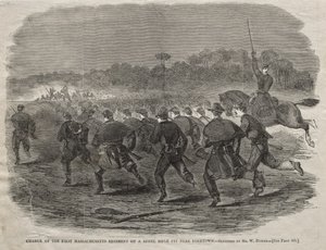 Första Massachusetts-regementets anfall mot en rebellisk skyttegrav nära Yorktown av Winslow Homer