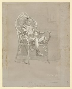 Barn sittande i en korgstol av Winslow Homer