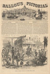 Corner of Winter, Washington och Summer Streets, Boston, från Ballou av Winslow Homer
