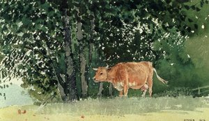 Ko i betesmark, 1878 av Winslow Homer