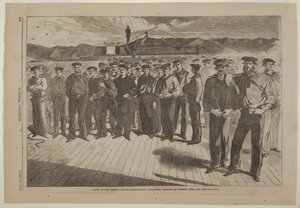 Besättningen på den amerikanska ångslupen Colorado, mönstrad i Boston, juni 1861 av Winslow Homer