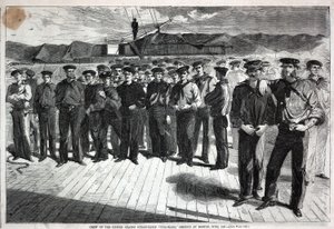 Besättningen på United States Steam-Sloop "Colorado" skeppad till Boston, från Harper