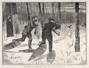 Jakt på hjort i Adirondacks på vintern av Winslow Homer