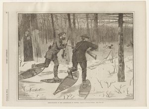 Hjortjakt i Adirondackbergen på vintern av Winslow Homer