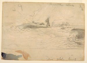 Teckning, Strandscen, England, 1881-82 av Winslow Homer