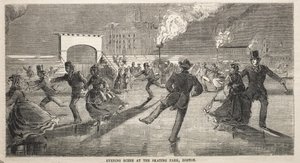 Kvällsstämning vid skridskoparken i Boston av Winslow Homer