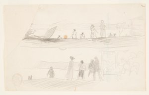 Figurer som tittar mot en bukt av Winslow Homer