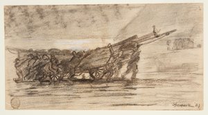 Fiskare som strandar en båt, Cullercoats, England av Winslow Homer