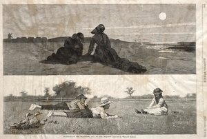 Flirta på stranden och på ängen, 1874. av Winslow Homer