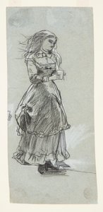 Flicka som håller ett dricksglas av Winslow Homer