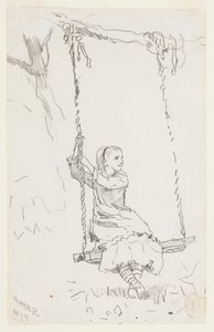 Flicka på en gunga av Winslow Homer