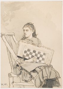 Glrl med rutmönster av Winslow Homer