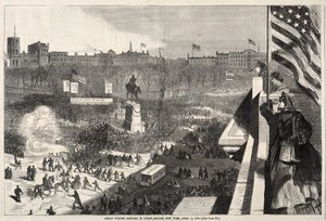 Det stora Sumter-mötet på Union Square i New York den 11 april 1863 av Winslow Homer