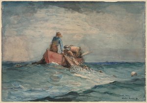 Indragning av näten av Winslow Homer