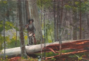 Jägare i Adirondacks av Winslow Homer