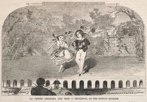 La Petite Angelina och Miss C. Thompson, på Boston Museum, 1859. av Winslow Homer
