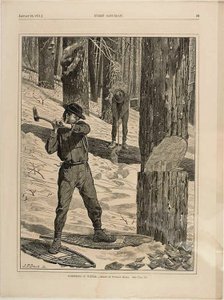 Lumbering på vintern av Winslow Homer