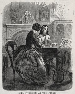 Fru Otcheson vid pianot av Winslow Homer