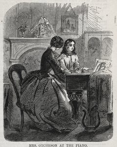 Mrs. Otcheson vid pianot, 1860. av Winslow Homer