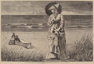 On the Beach - Two are Company, Three are None, publicerad 1872. av Winslow Homer