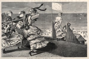 På klippan vid Long Branch, vid badtiden av Winslow Homer