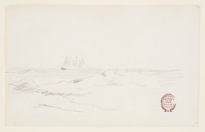 Schooner nära en stenig kust av Winslow Homer