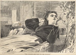 "Hon vände ansiktet mot fönstret" av Winslow Homer