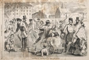 Skridskoåkning i Boston, 1859. av Winslow Homer