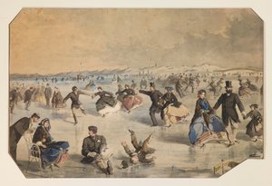 Skridskoåkning i Central Park av Winslow Homer