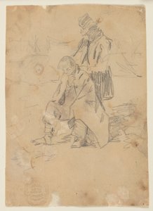 Soldat som sitter på en låda av Winslow Homer