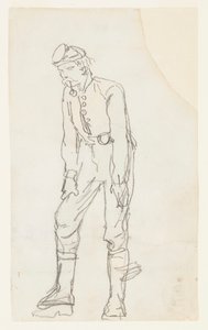 Soldat med rör i munnen av Winslow Homer