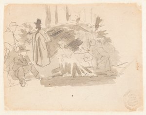 Soldater Camping av Winslow Homer