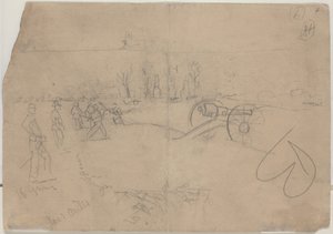 Soldater och kanoner [verso] av Winslow Homer