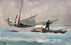 Stuvning av segel av Winslow Homer