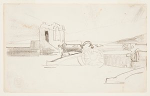 Studie för "Searchlight, Harbour Entrance, Santiago de Cuba" av Winslow Homer
