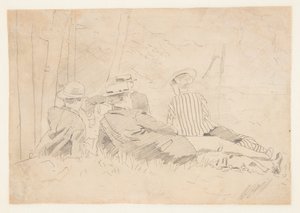 Studie för "The Fishing Party" av Winslow Homer