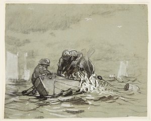 Studie för "Sillnätet" av Winslow Homer