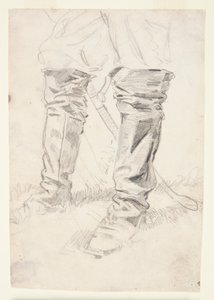 Studie av kavalleriofficersstövlar av Winslow Homer