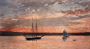 Solnedgång i Gloucester av Winslow Homer