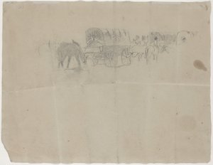 Försörjningståg och mulor [verso] av Winslow Homer