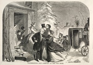 Thanksgiving Day - Ankomst till det gamla hemmet, 1858. av Winslow Homer
